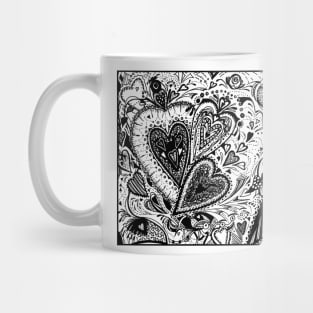 Hearts Square 2 Aussie Tangle Mug